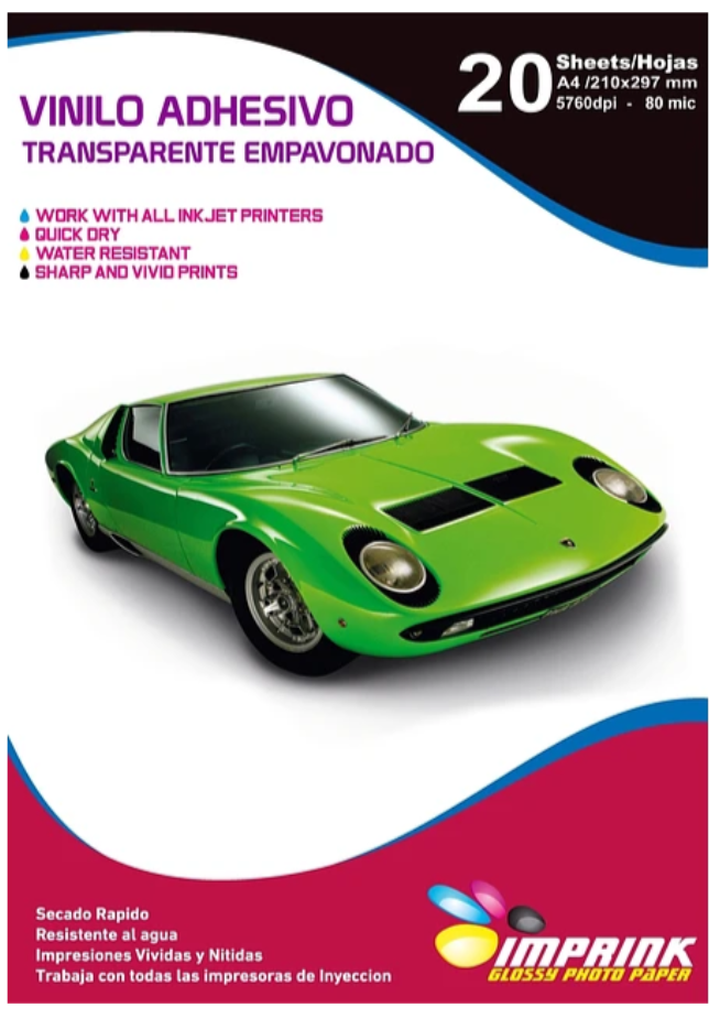 VINILO IMPRIMIBLE TRANSP. EMPAVONADO